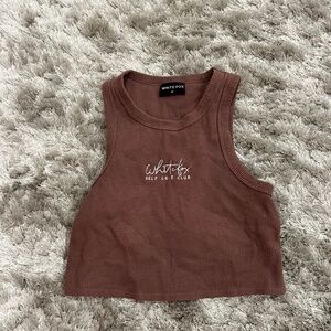 White fox tank top